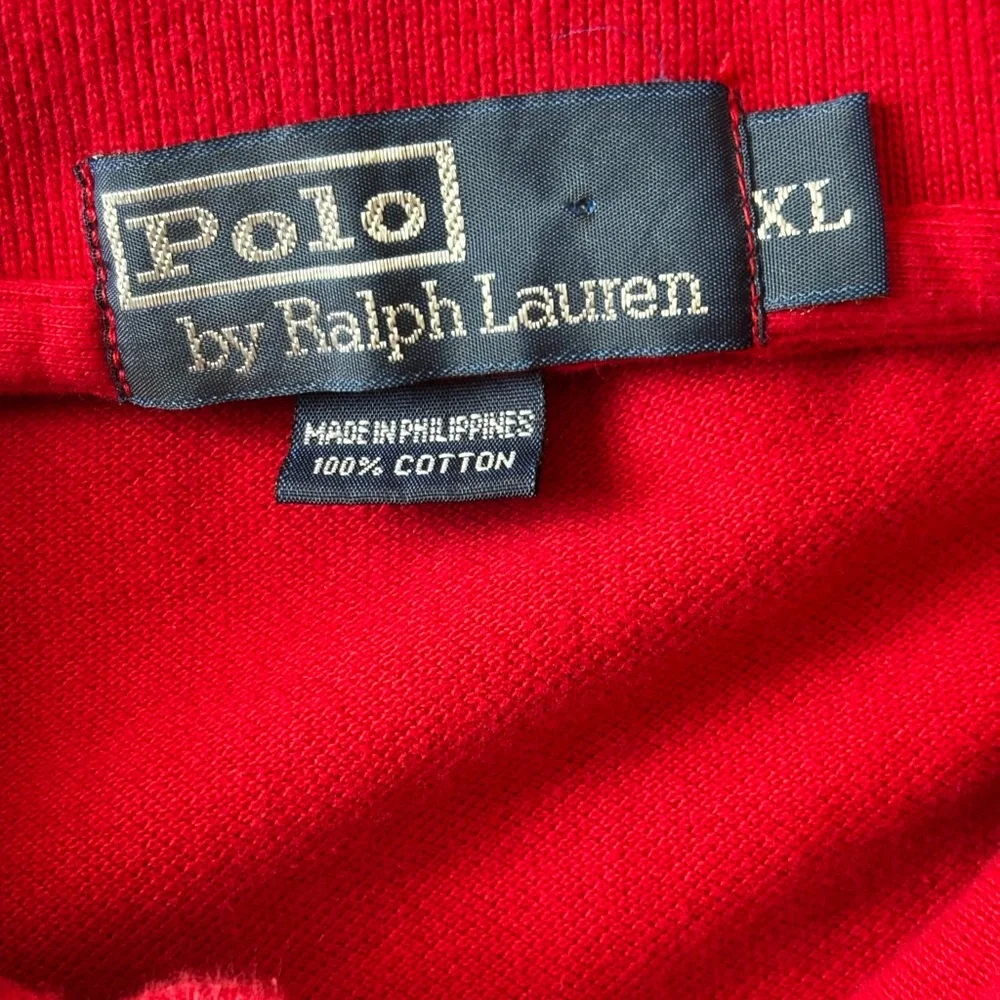 Polo Ralph Lauren Y2K Red polo shirt men’s size XL